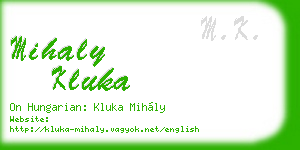 mihaly kluka business card